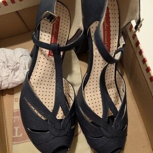 Cath Kidston Dark Blue Strappy Heels